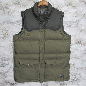 Nike Men’s Goose Down Puffer Vest Size Large Olive Green